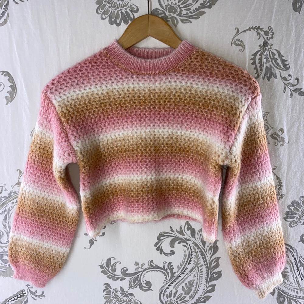 Zara Sweater Kids 11-12 Pink‎ Chunky
Knit Cropped Fluffy Pullover Cozy
Winter